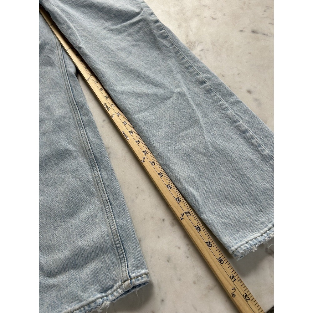 Abercrombie & Fitch Jeans Womens 27/4R Light Blue Curve Love 90s Straight Cross - Picture 13 of 14